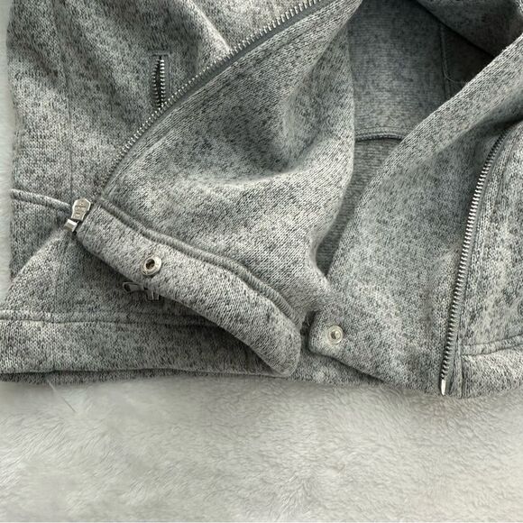 Old Navy Active Womens M Go Dry Athletic Jacket Heather Gray Asymmetrical Zipper - Picture 3 of 11